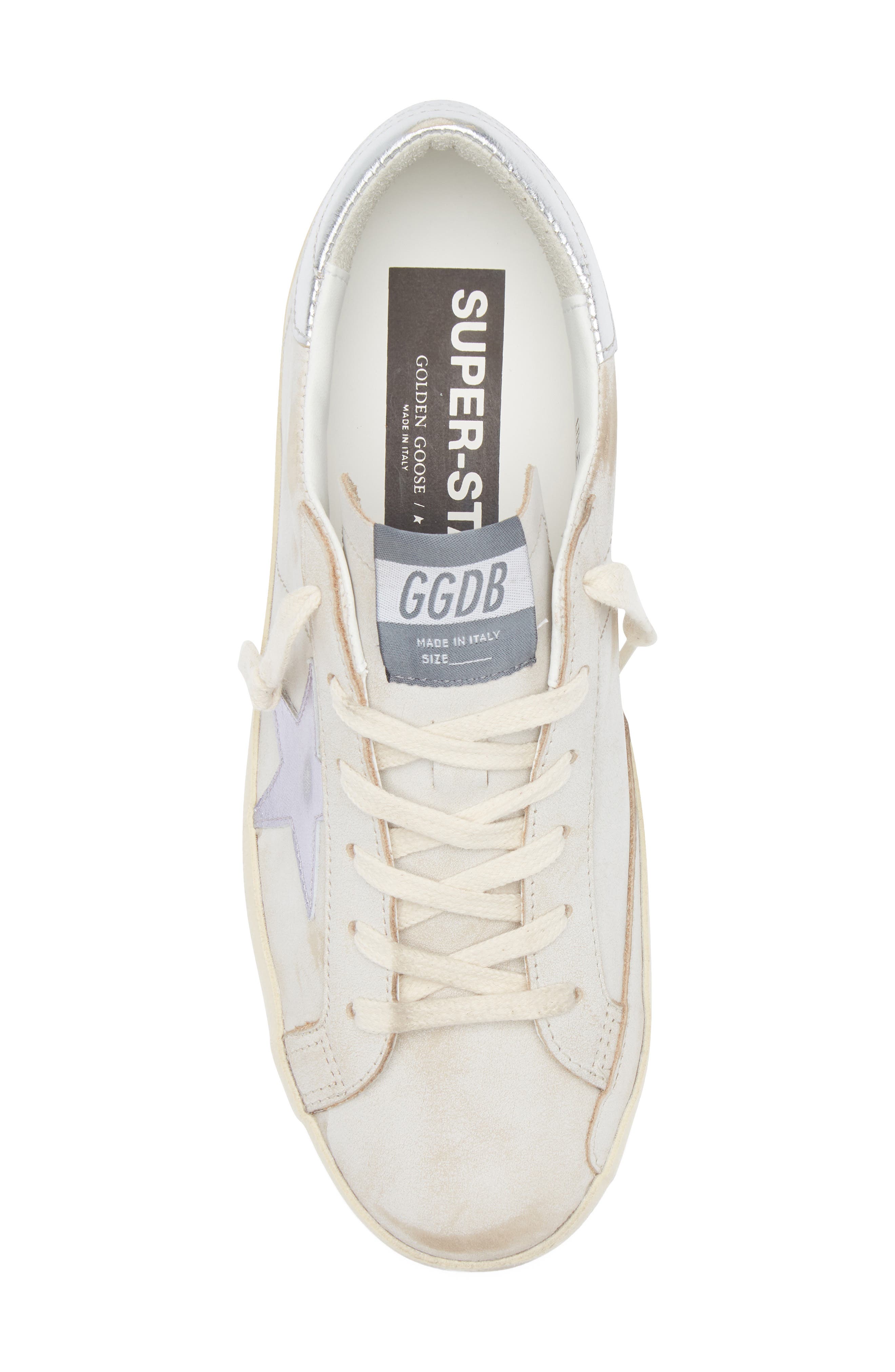 Golden Goose Super-Star Low Top Sneaker, Alternate, color, White/ Silver/ Pink