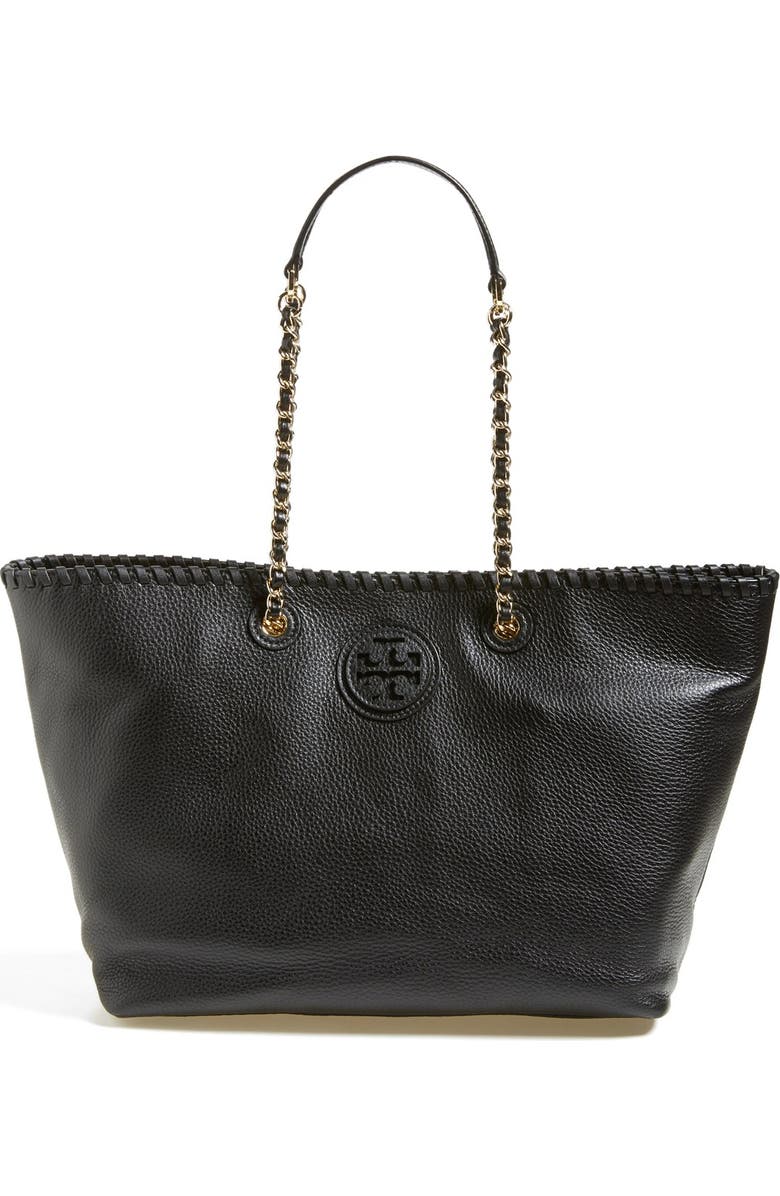 Tory Burch 'Marion' Leather Tote, Main, color,