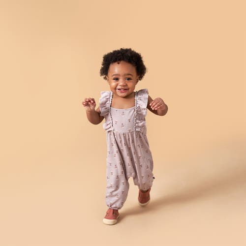 Modern Moments™ By Gerber Ruffles Long Romper In Light Lilac Stamp Fleur