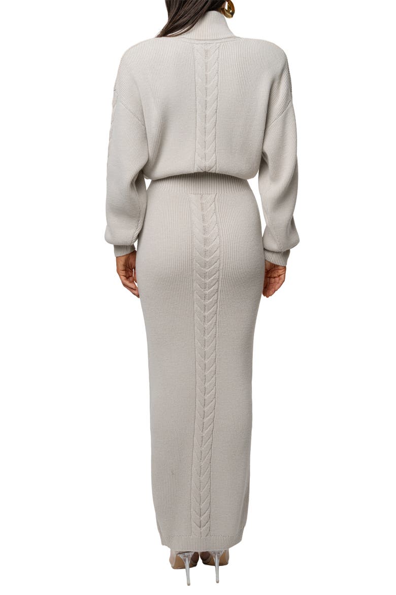 Cozy Intentions Ribbed Dress, Alternate, color, Stone