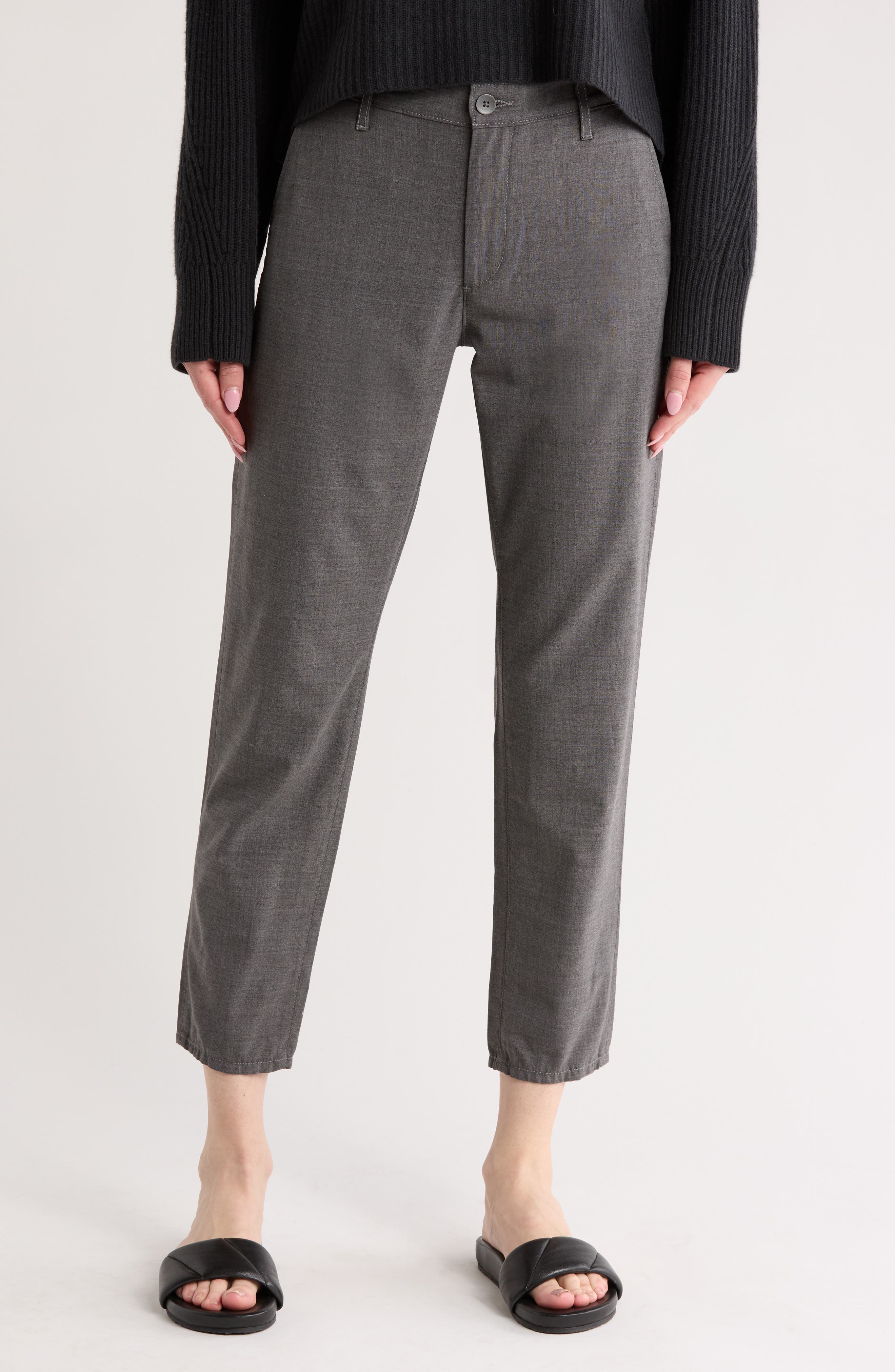 AG Caden High Waist Stretch Crop Slim Straight Leg Pants