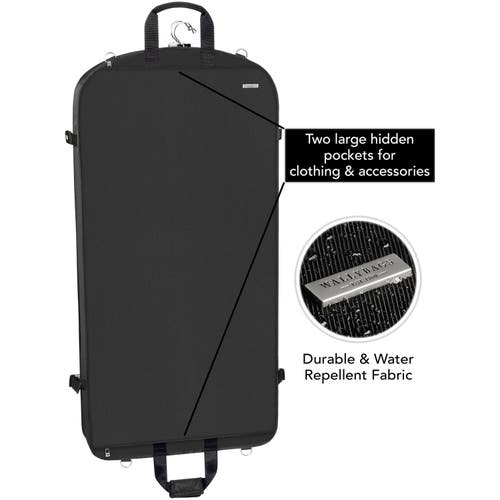 Wallybags 42" Premium Travel Garment Bag With Shoulder Strap In Black