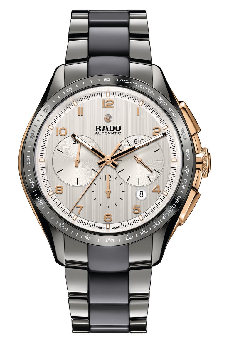HyperChrome Automatic Chronograph Bracelet Watch, 45mm, Main, color, PLASMA/ SILVER/ GOLD