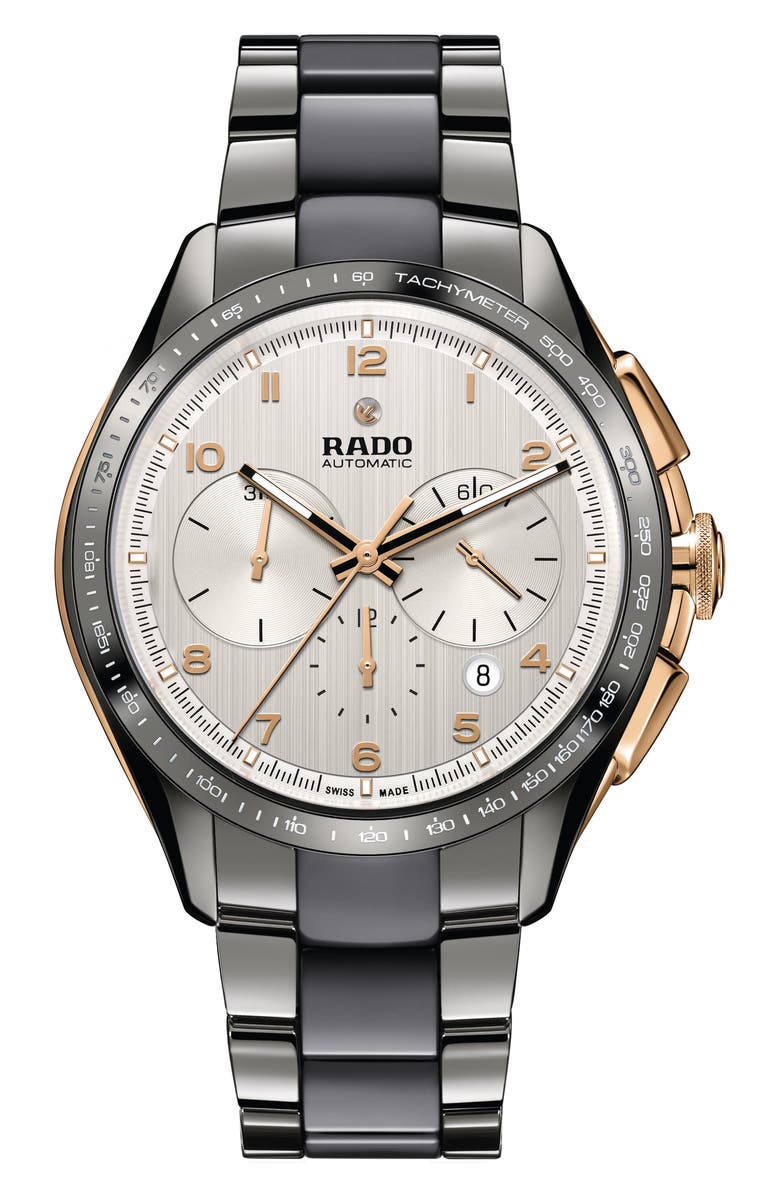 RADO HyperChrome Automatic Chronograph Bracelet Watch, 45mm, Main, color,