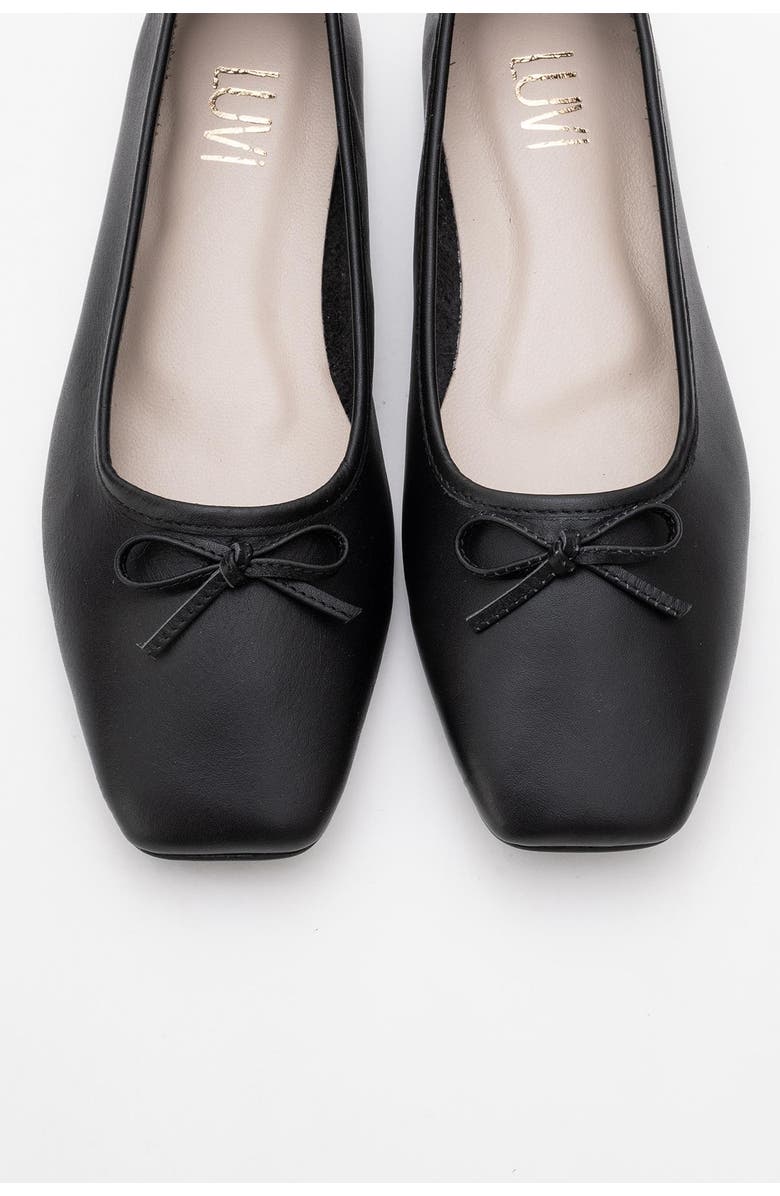 Forever & Always Shoes Sosa Leather Ballet Flats, Alternate, color, Black Leather