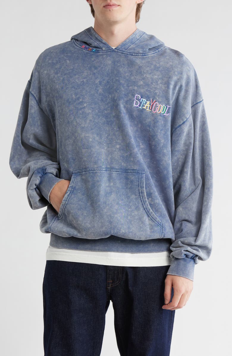 STAYCOOL Tribal Acid Hoodie, Main, color, Denim