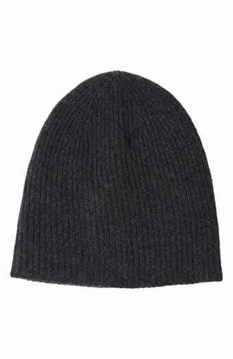 Amicale Cashmere Double Layer Rib Knit Beanie