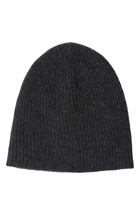 Amicale Cashmere Double Layer Rib Knit Beanie