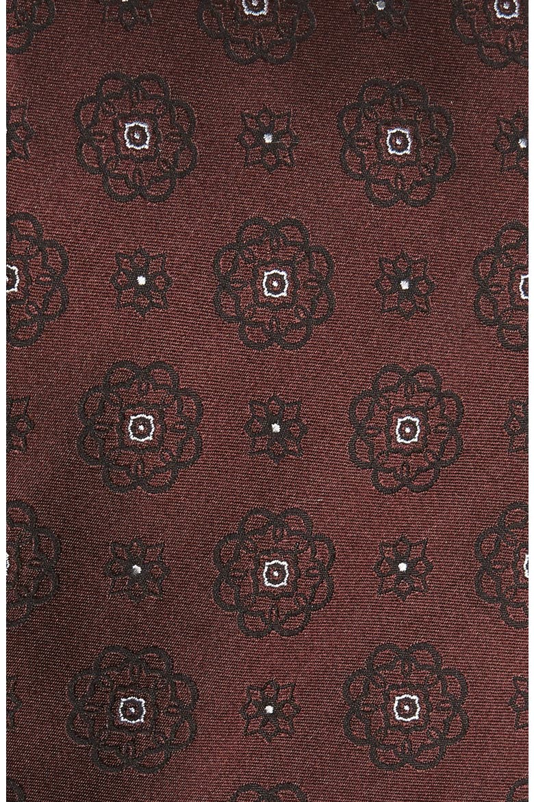 Ermenegildo Zegna Medallion Silk Tie, Alternate, color, RED