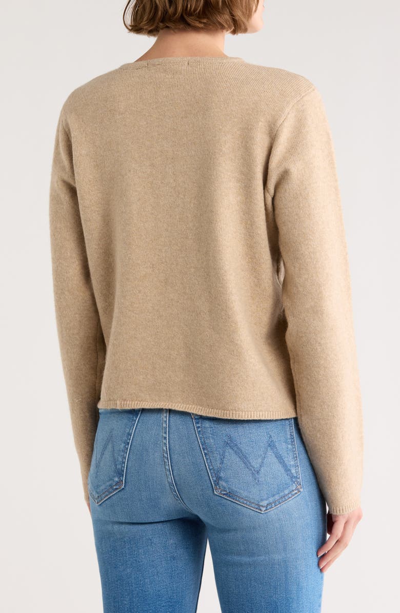 RDI Teddy Appliqué Cardigan, Alternate, color, Caf Au Lait