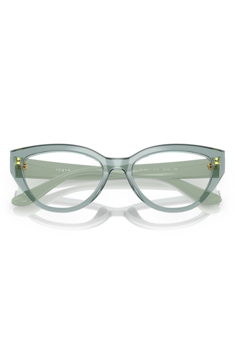 VOGUE 48mm Cat Eye Optical Glasses, Alternate, color, Transparent Green