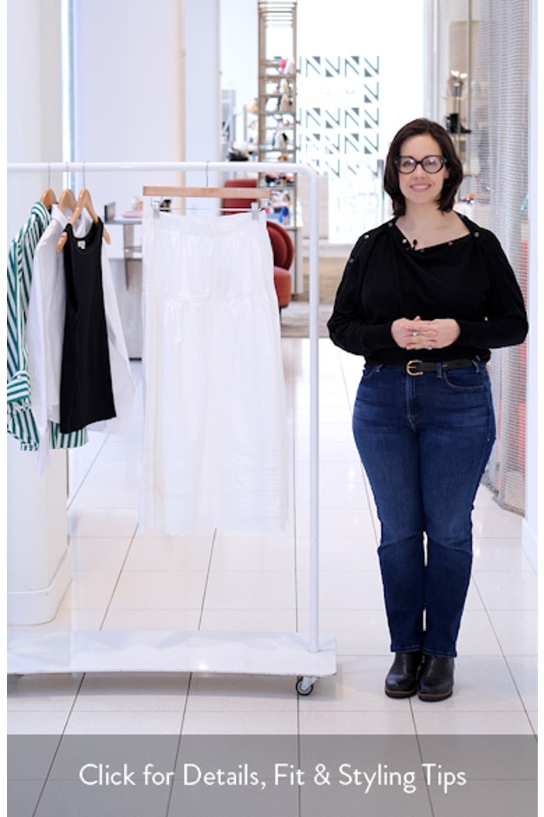 Sebastiane Tiered Organic Cotton Poplin Maxi Skirt video