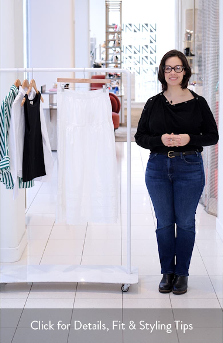 Sebastiane Tiered Organic Cotton Poplin Maxi Skirt, sales video thumbnail