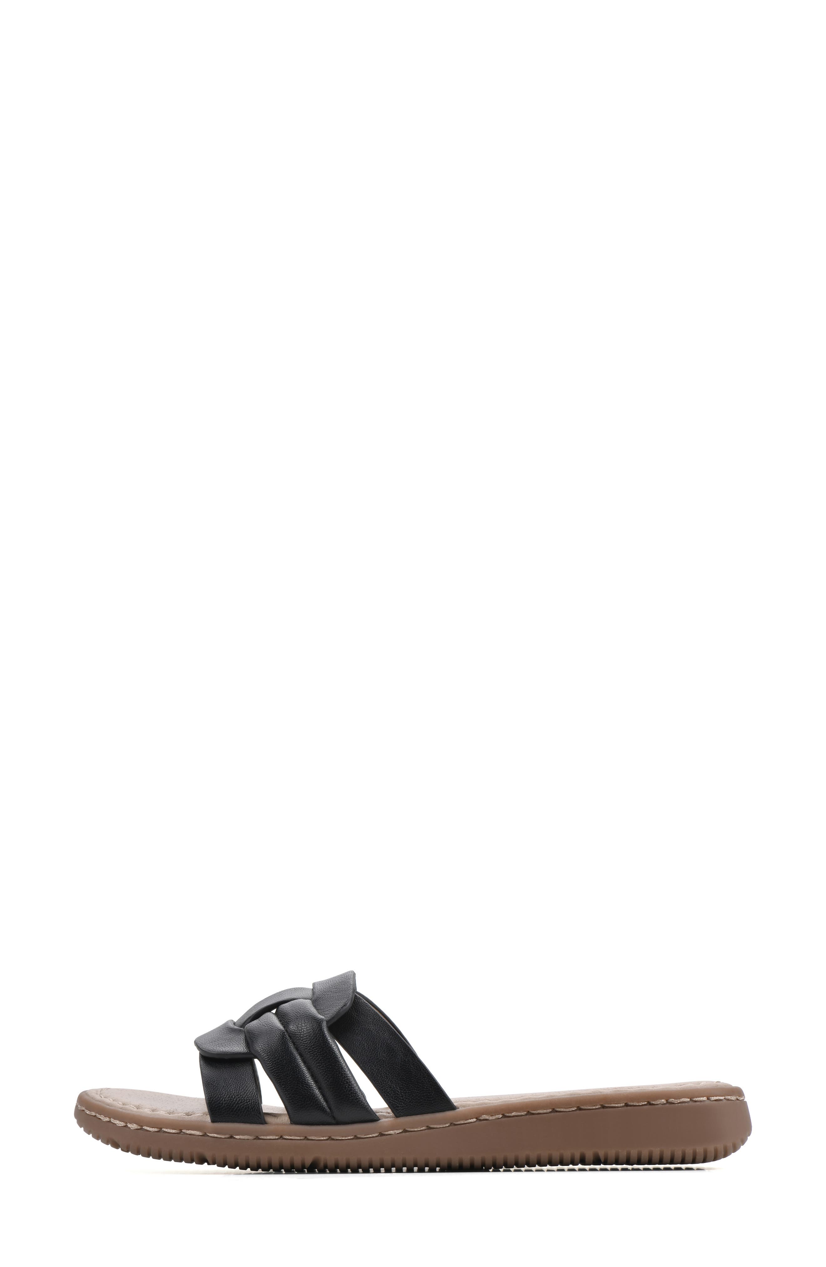 CLIFFS BY WHITE MOUNTAIN Squarely Woven Slide Sandal, Alternate, color, 
