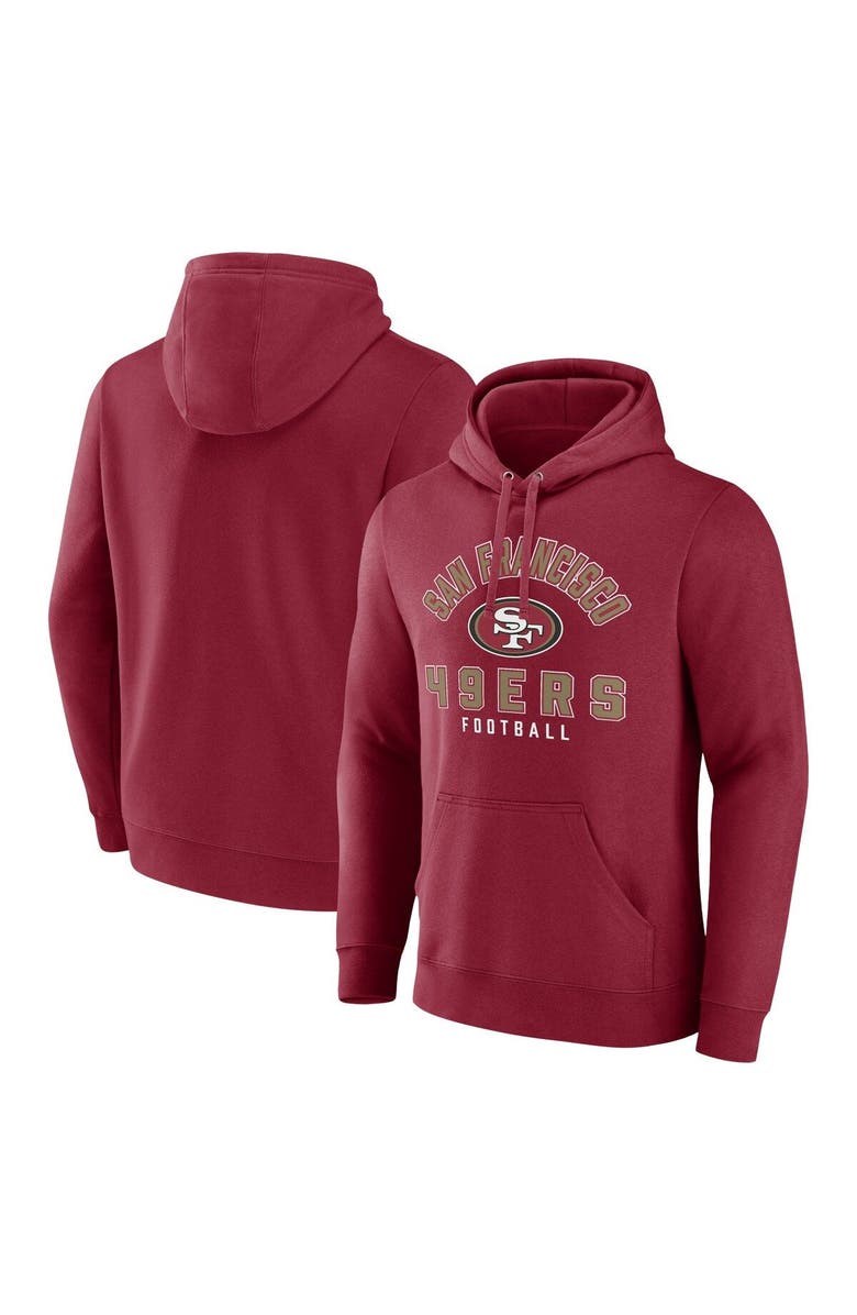 FANATICS Men's Fanatics Branded  Scarlet San Francisco 49ers Between the Pylons Pullover Hoodie, Main, color, 