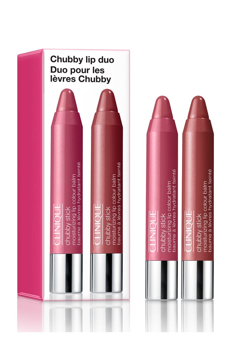 Clinique Chubby Stick<sup>™</sup> Moisturizing Lip Color Balm Duo $50 Value, Main, color, 
