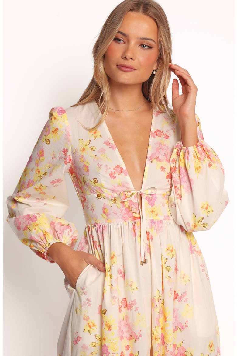 Celestine Floral Long Sleeve Cotton Jumpsuit, Alternate, color, PINK FLORAL