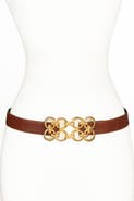 Raina Belts Golden Loops Buckle Leather Belt