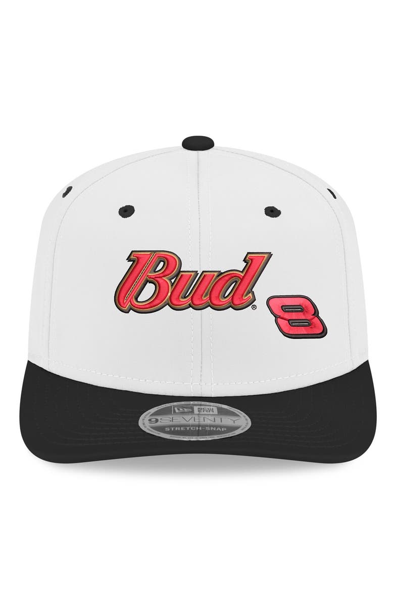 New Era Men's New Era White Dale Earnhardt Jr. Budweiser 9SEVENTY Stretch-Snap Hat, Alternate, color, White
