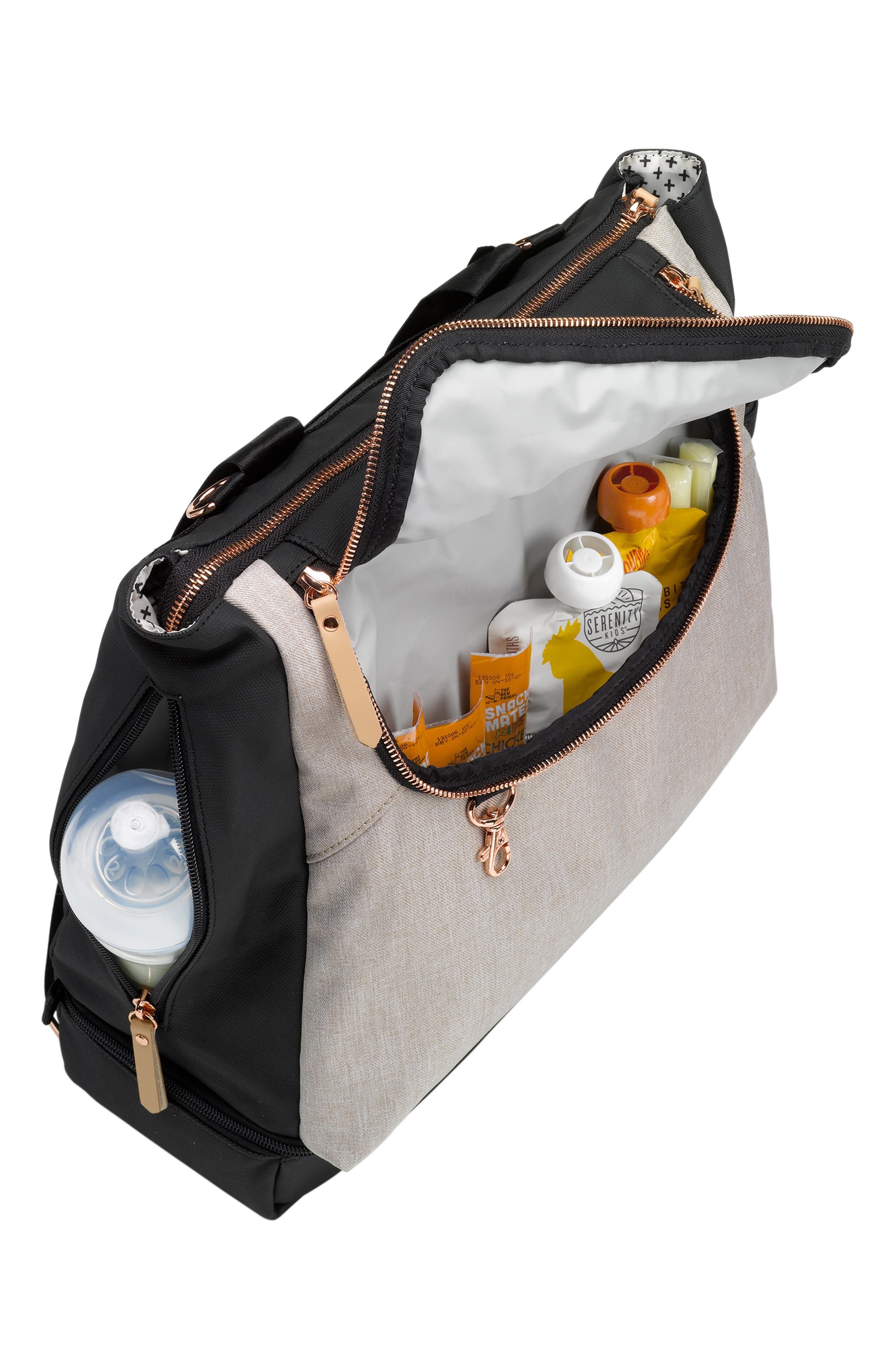 Petunia Pickle Bottom Pivot Diaper Backpack, Alternate, color, Sand/Black