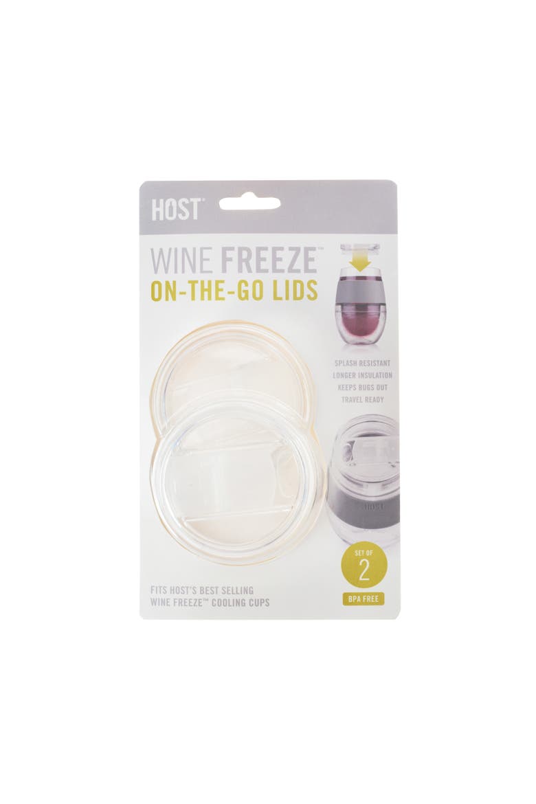 Wine FREEZE Lids Set of 2, Alternate, color, Clear