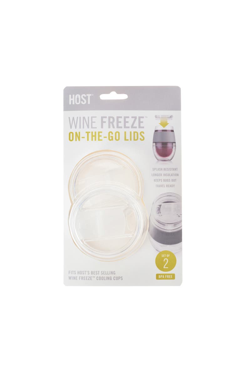 HOST Wine FREEZE Lids Set of 2, Alternate, color, Clear