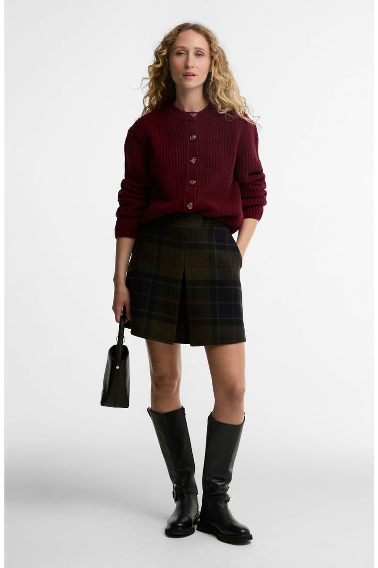 Marlow Pleated Wool Blend Miniskirt, Alternate, color, SHADOW CLASSIC TARTAN