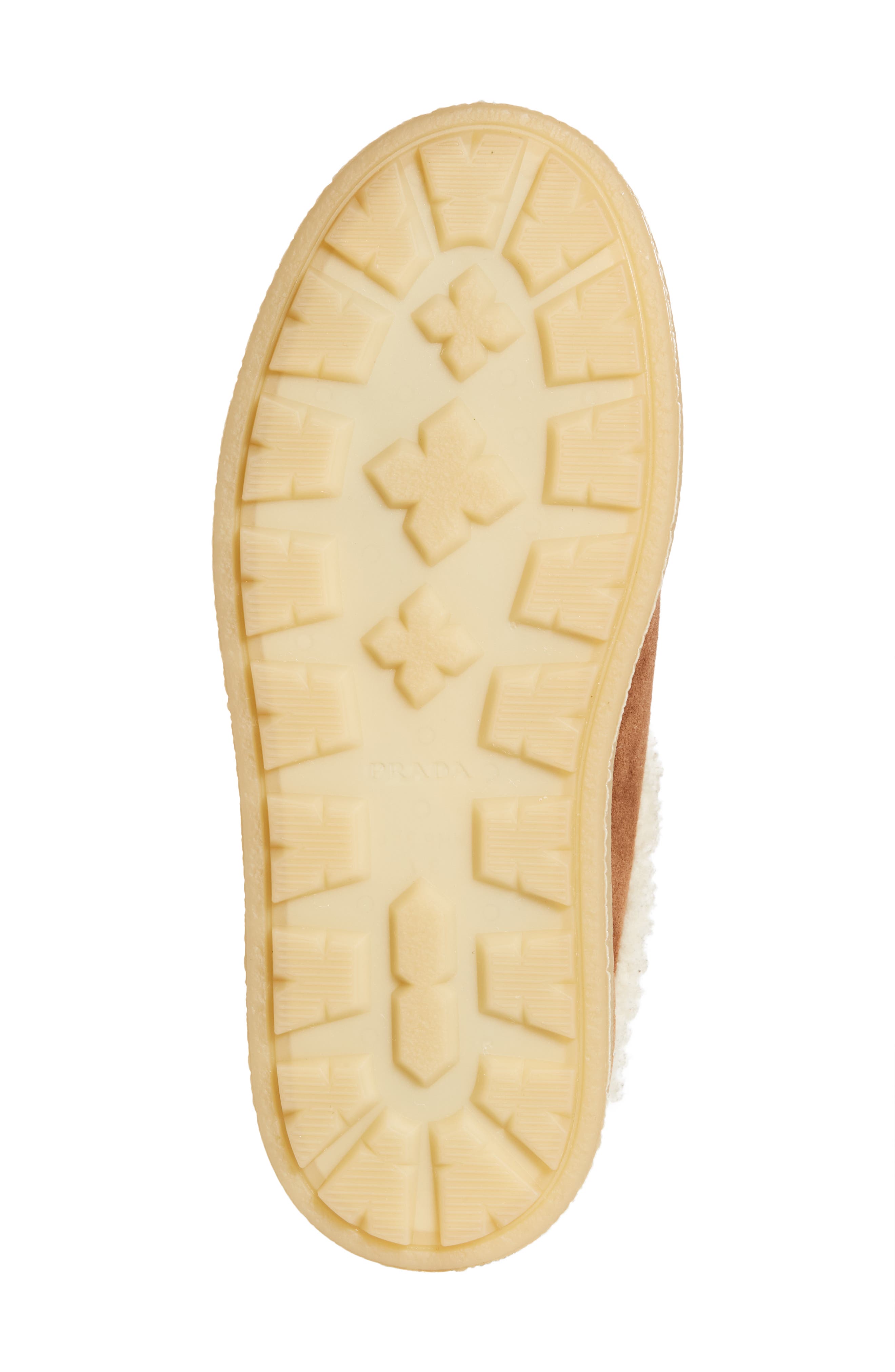 Prada Evolve Genuine Shearling Clog, Alternate, color, Cacao