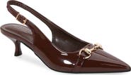 BERNESS Juliette Pointed Toe Kitten Heel Slingback Pump