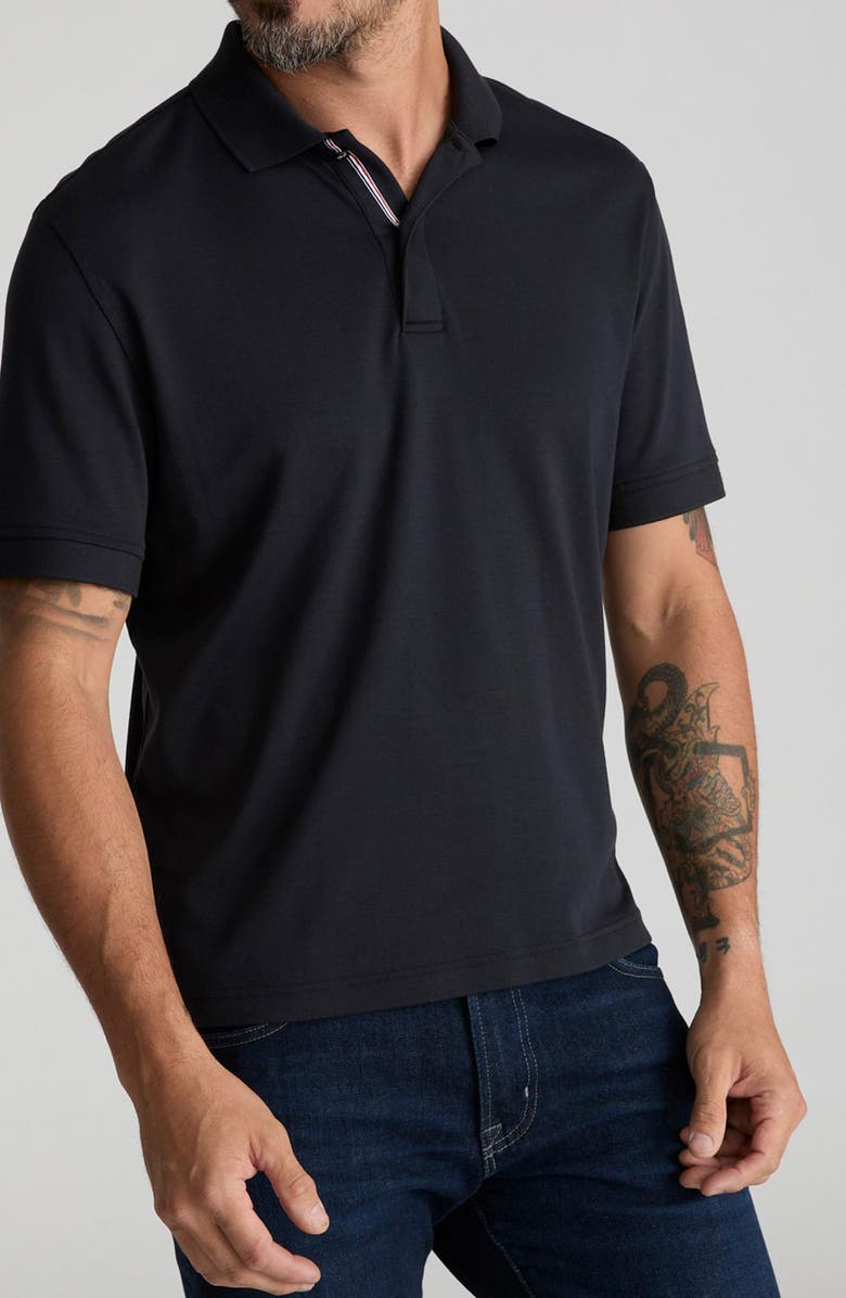 UNTUCKit Damaschino Wrinkle Free Polo, Main, color, Black