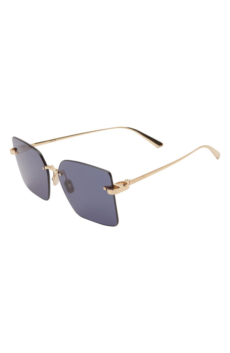 DIOR CDior S3U 58mm Frameless Square Sunglasses, Alternate, color, Shiny Gold Dh / Blue