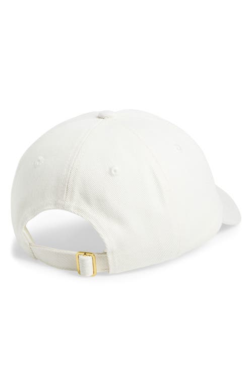 Casablanca Montagne Sportif Embroidered Adjustable Baseball Cap In White