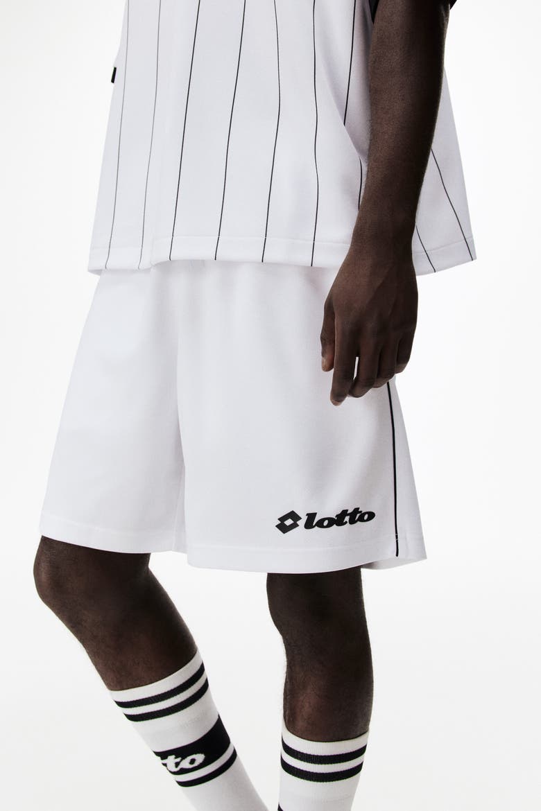 Relaxed Fit Football Shorts, Alternate, color, White/Lotto