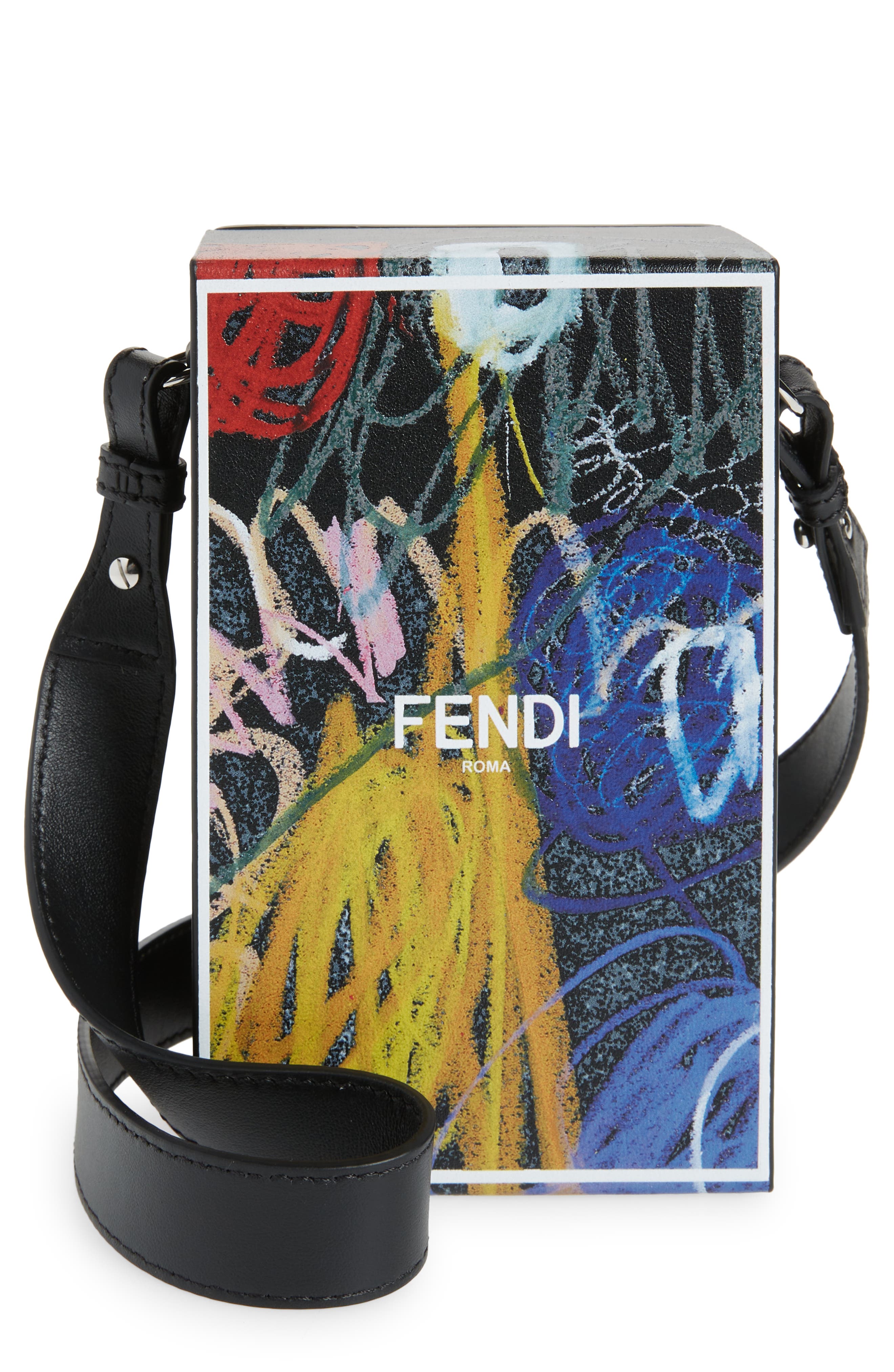 Fendi x Noel Fielding Leather Crossbody Box Bag (Men) | Nordstrom