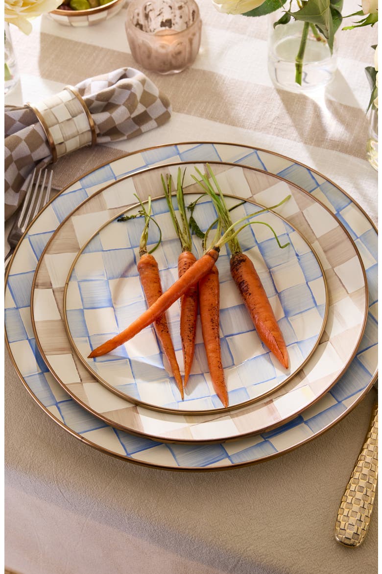 Sky Check Salad/Dessert Plate, Alternate, color, SKY CHECK