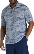 adidas Big & Tall Ultimate Textured Stripe Polo Shirt