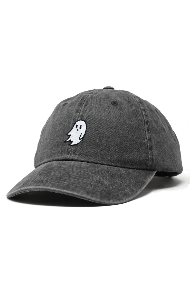 Dalix Ghost Dad Hat, Alternate, color, Washed Black