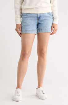 Faherty Organic Cotton & Linen Blend Denim Shorts