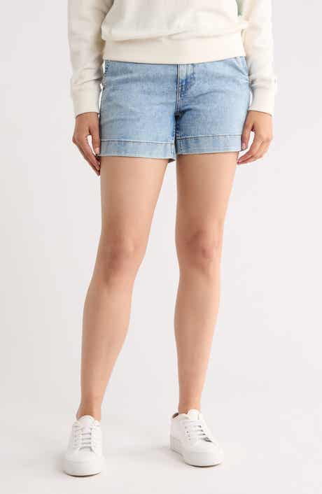 Faherty Organic Cotton & Linen Blend Denim Shorts