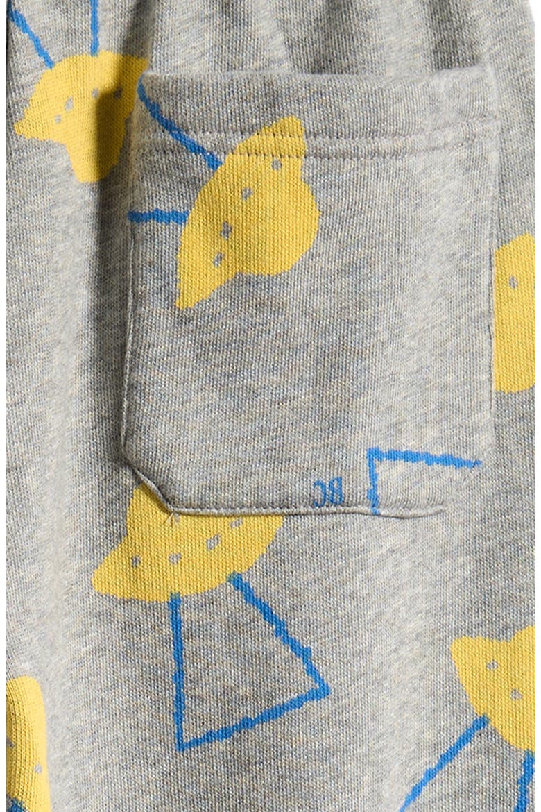 Kids' Pixel Abduction Organic Cotton Joggers, Alternate, color, LIGHT HEATHER GREY