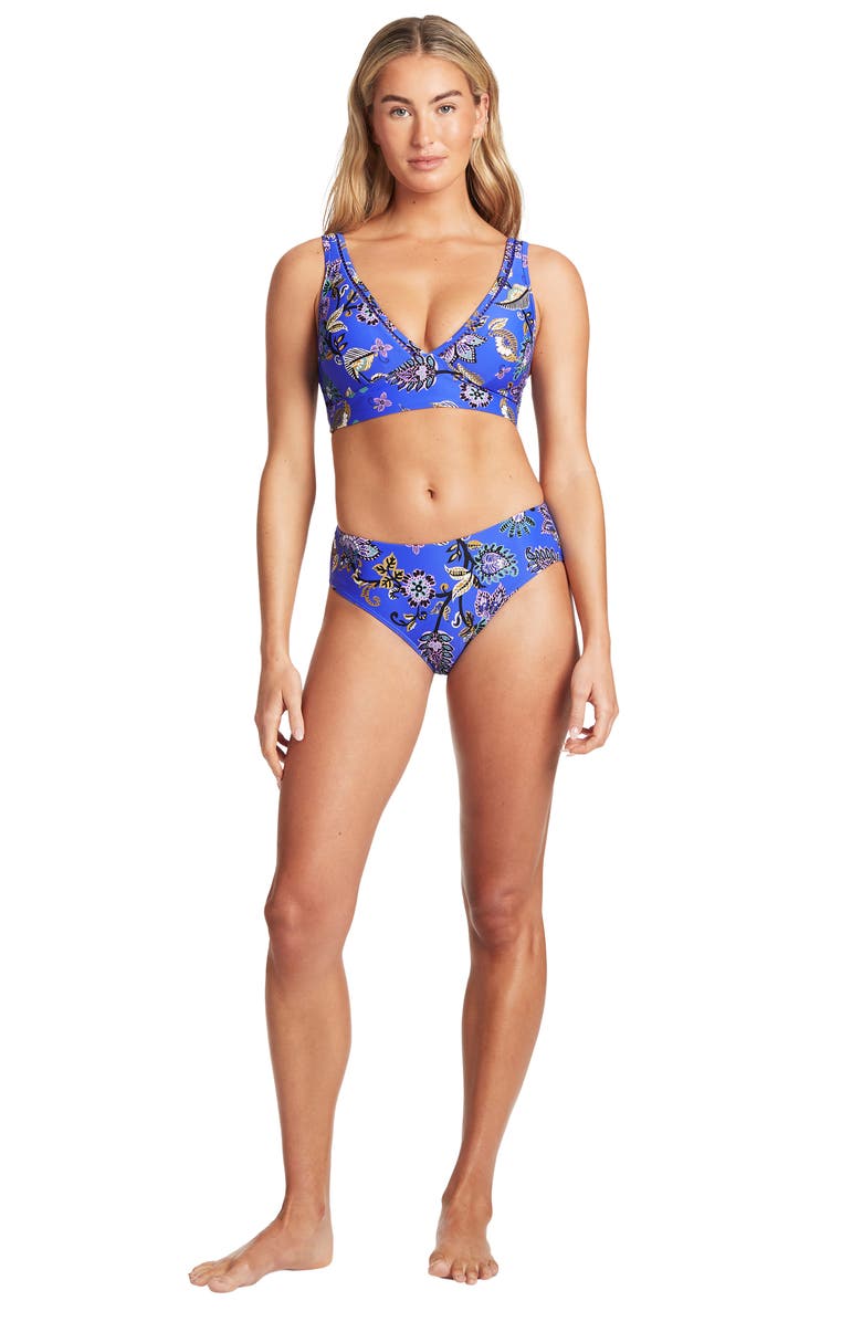 Sea Level Longline Triangle Bikini Top, Alternate, color, 