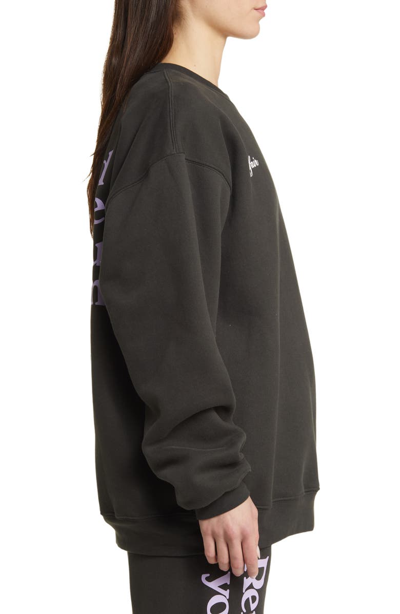 THE MAYFAIR GROUP Somebody Loves You Oversize Fleece Sweatshirt, Alternate, color,