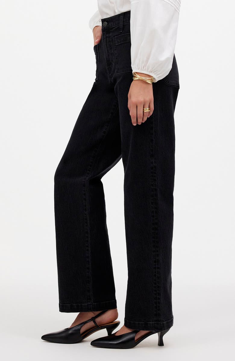 Madewell The Emmett Patch Pocket Wide Leg Jeans, Alternate, color,