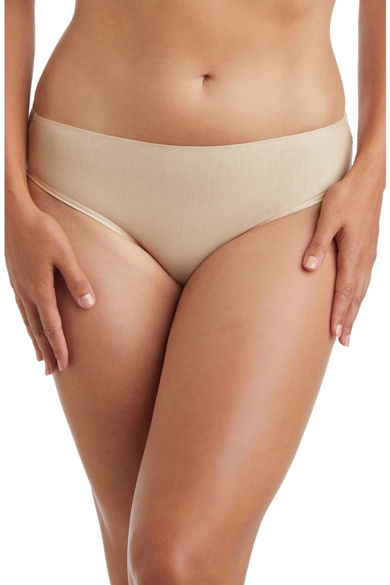 Wonderful Edge® 3-Pack Cotton & Modal Hipster Briefs, Main, color, WARM BEIGE
