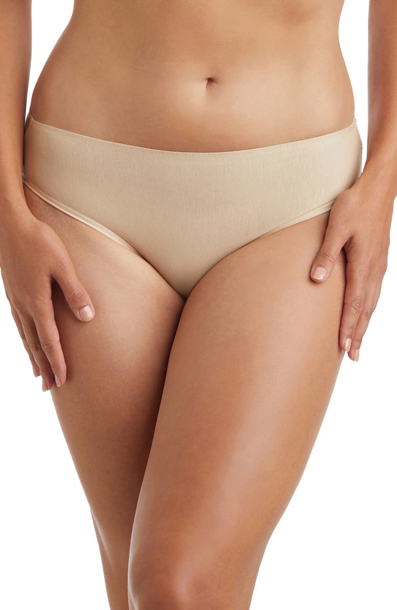 TC Wonderful Edge<sup>®</sup> 3-Pack Cotton & Modal Hipster Briefs, Main, color, Warm Beige