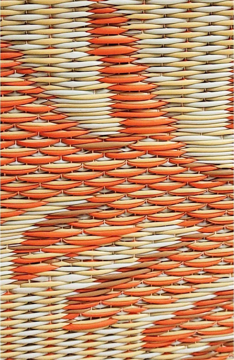 Mad Mats Fishbone Aqua & Salmon Rug, Alternate, color,