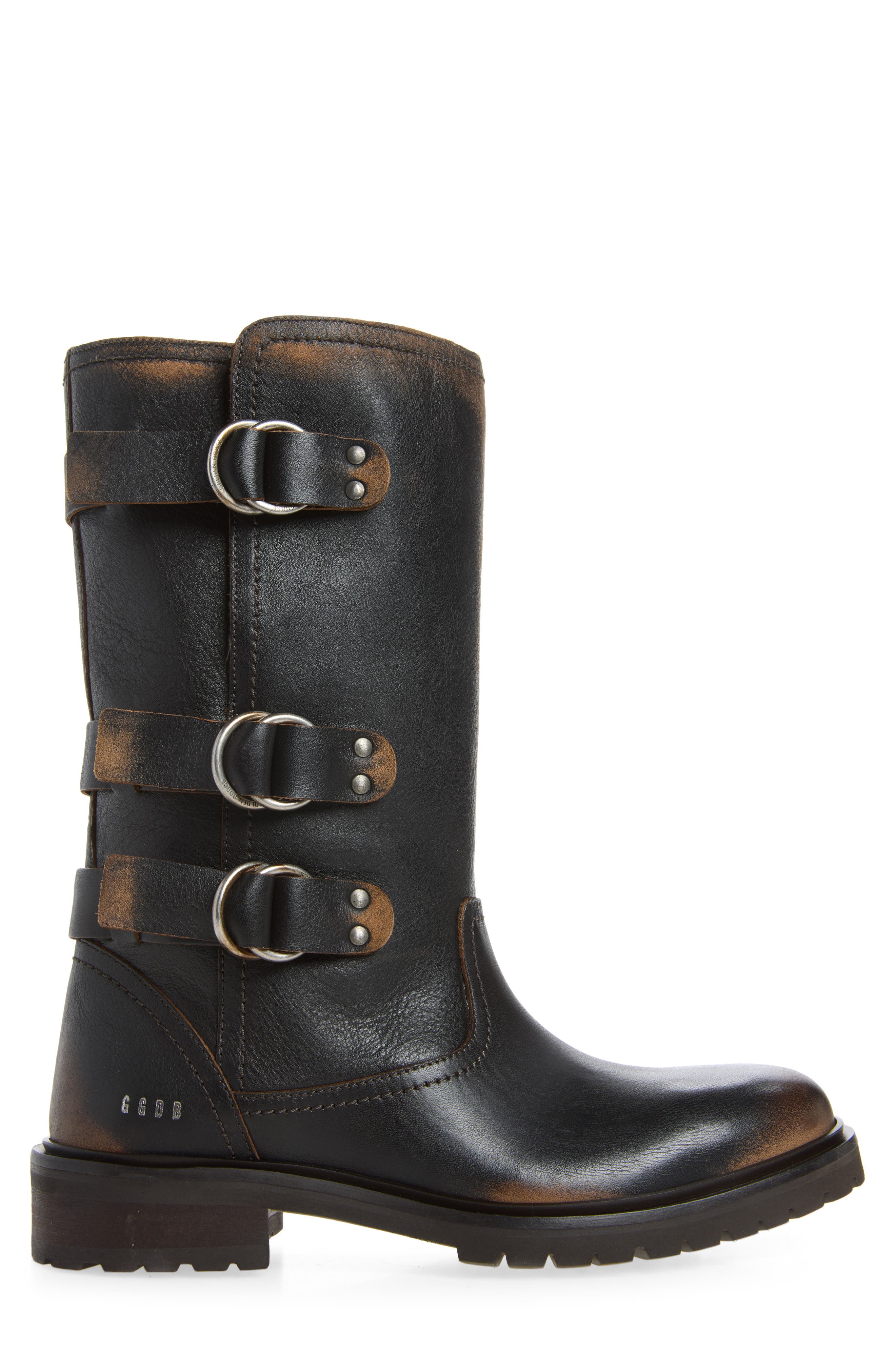 Kurt Moto Boot, Alternate, color, BLACK/ LIGHT BROWN