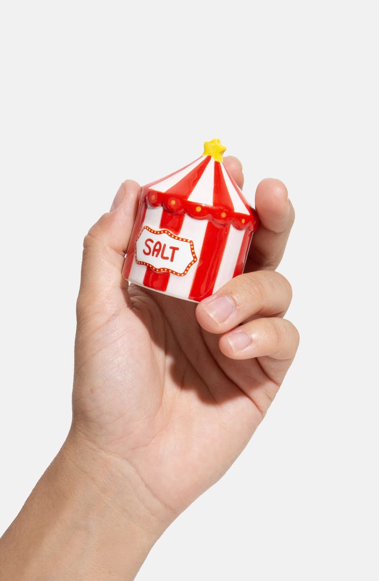 doiy Funfair Ceramic Salt & Pepper Shakers, Alternate, color, Blue/ Red