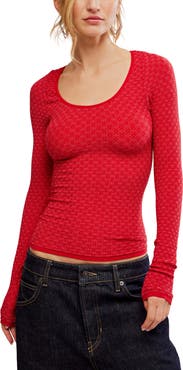 Free People Love Letter Long Sleeve Top