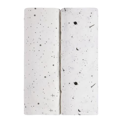 Crib Sheet Set Baby Fitted  2 Pack In Black & White Celestial